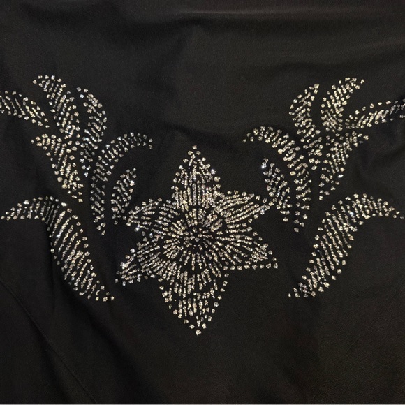 Vintage Gilberti Black Asymmetrical Dress with Silver Accents - Picture 14 of 14